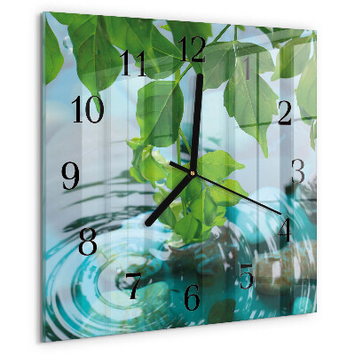 Orologio quadrato Foglie