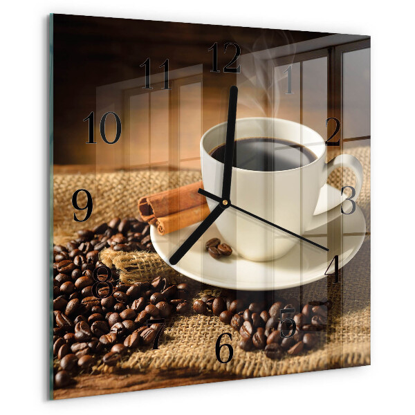 Orologio quadrato Caffè