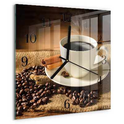 Orologio quadrato Caffè