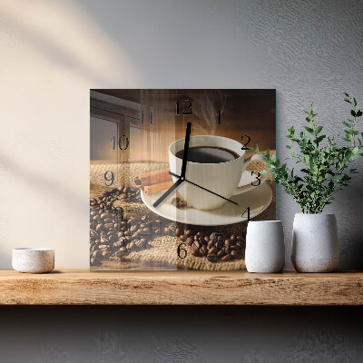 Orologio quadrato Caffè