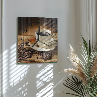 Orologio quadrato Caffè