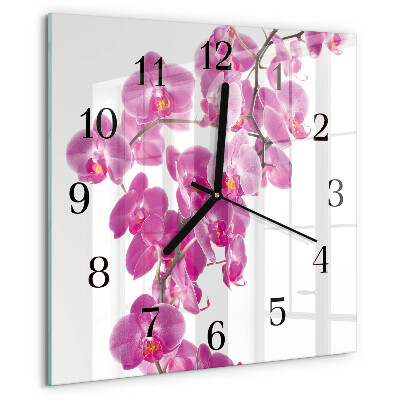 Orologio quadrato Orchidea