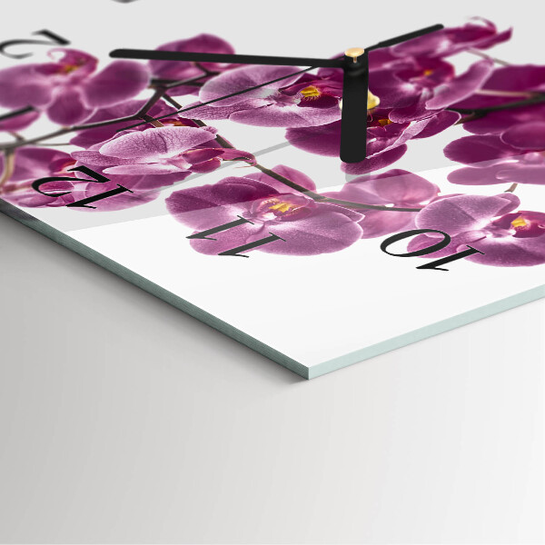 Orologio quadrato Orchidea