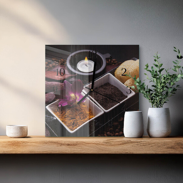 Orologio quadrato Orchidea