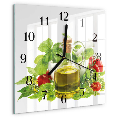 Orologio quadrato Olio di basilico