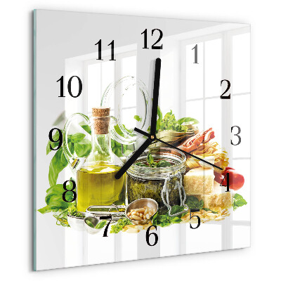 Orologio quadrato Pasta con olio