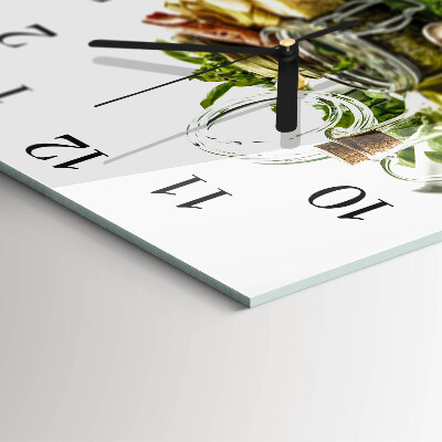 Orologio quadrato Pasta con olio
