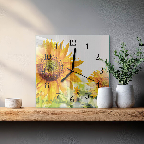 Orologio quadrato Girasole