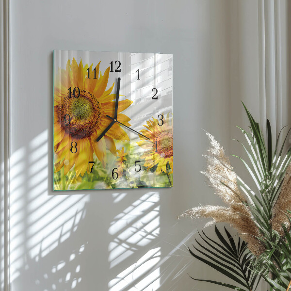 Orologio quadrato Girasole