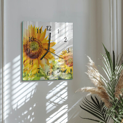 Orologio quadrato Girasole