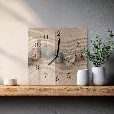 Orologio quadrato Pietre Sabbia