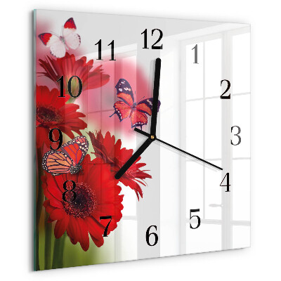 Orologio quadrato Gerbera