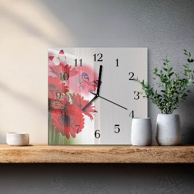 Orologio quadrato Gerbera