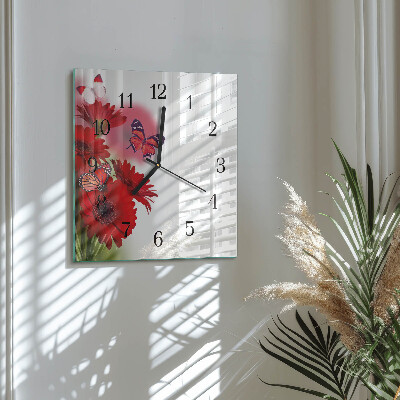 Orologio quadrato Gerbera