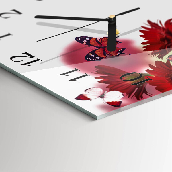 Orologio quadrato Gerbera