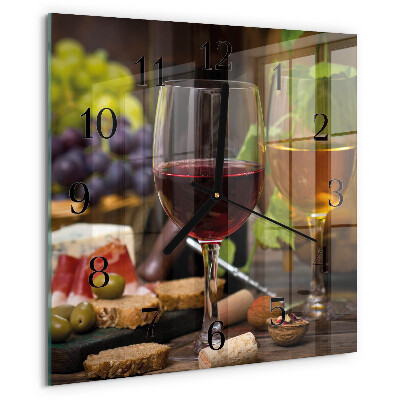 Orologio quadrato Bicchieri di vino
