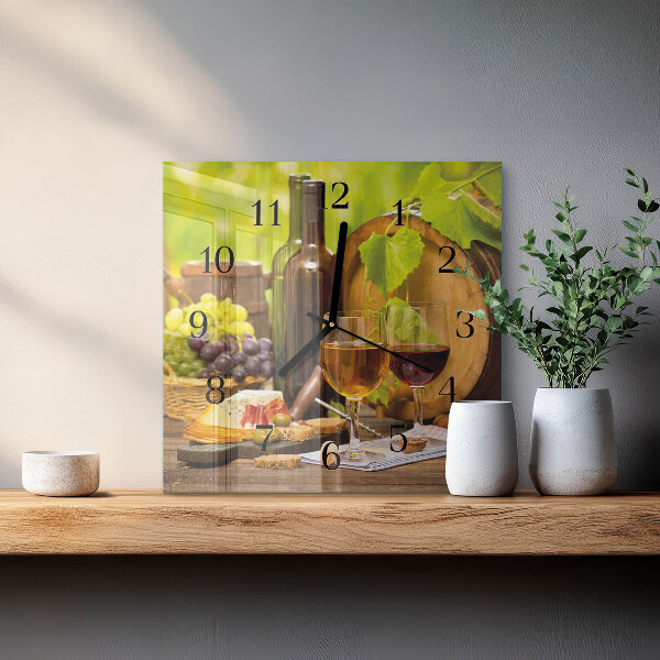 Orologio quadrato Uva per il vino