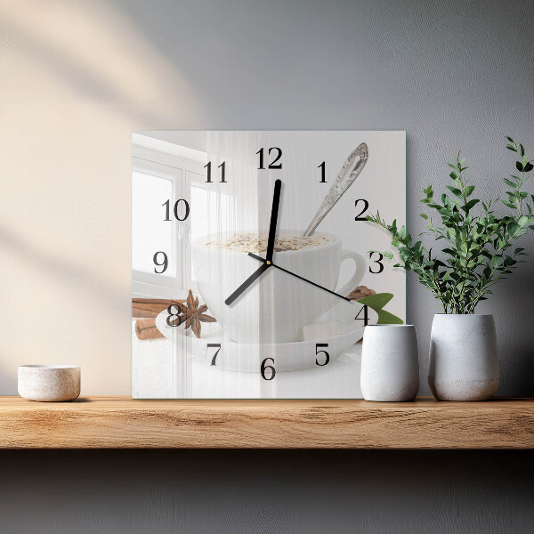 Orologio quadrato Una tazza di anice