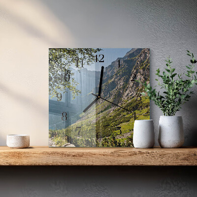 Orologio quadrato Montagne
