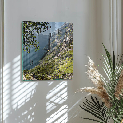 Orologio quadrato Montagne