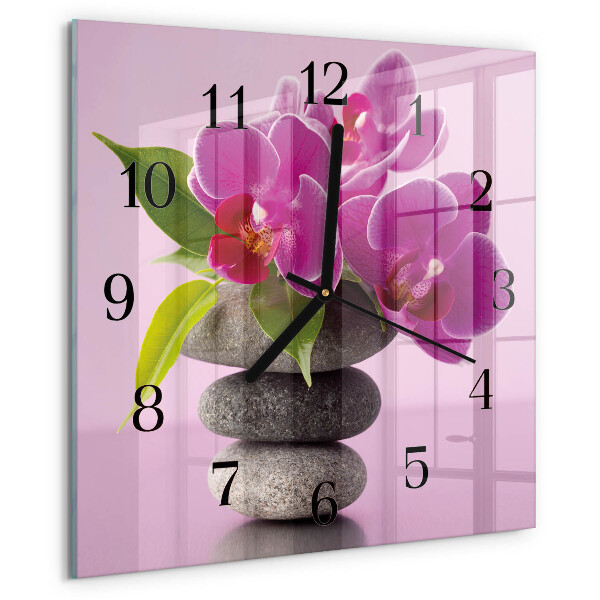 Orologio quadrato Orchidea