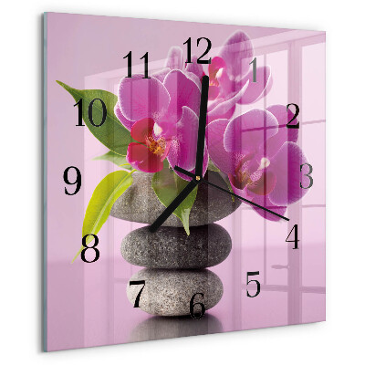 Orologio quadrato Orchidea