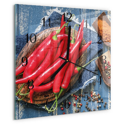 Orologio quadrato peperoncino