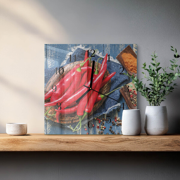 Orologio quadrato peperoncino