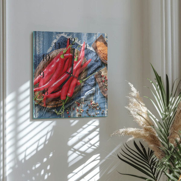 Orologio quadrato peperoncino