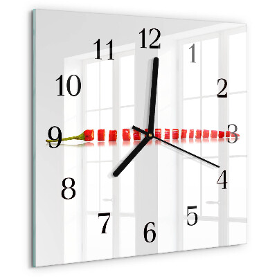 Orologio quadrato peperoncino
