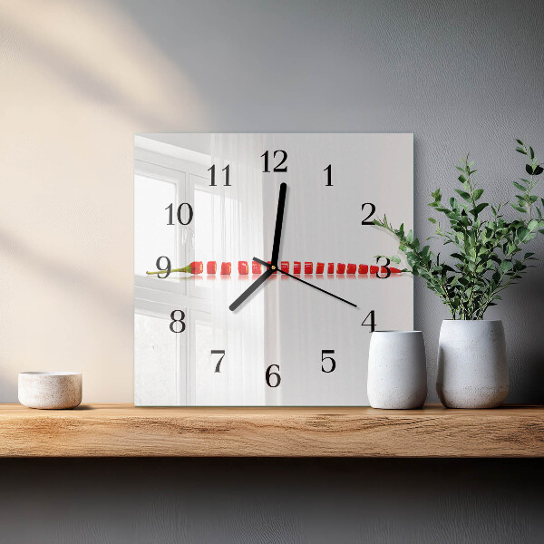 Orologio quadrato peperoncino