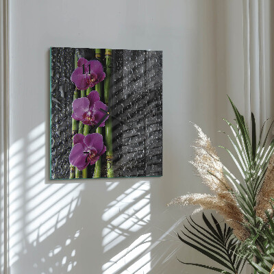 Orologio quadrato Orchidea