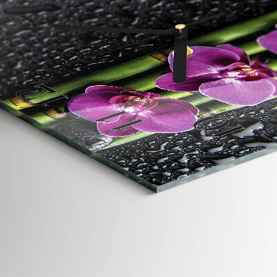 Orologio quadrato Orchidea