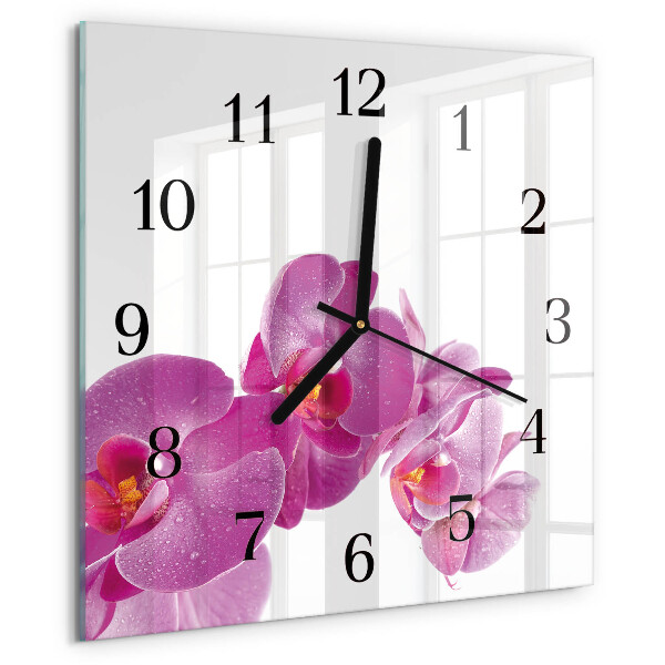 Orologio quadrato Orchidea