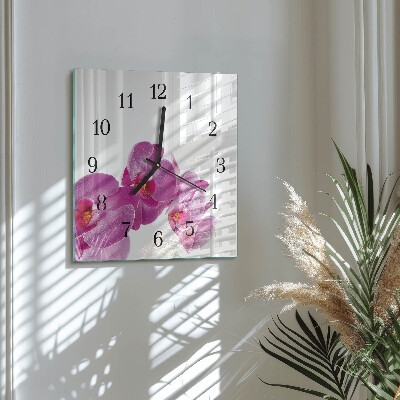 Orologio quadrato Orchidea
