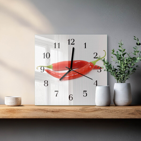 Orologio quadrato peperoncino