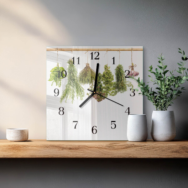 Orologio quadrato erbe