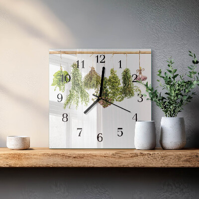 Orologio quadrato erbe