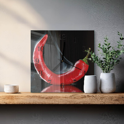 Orologio quadrato peperoncino