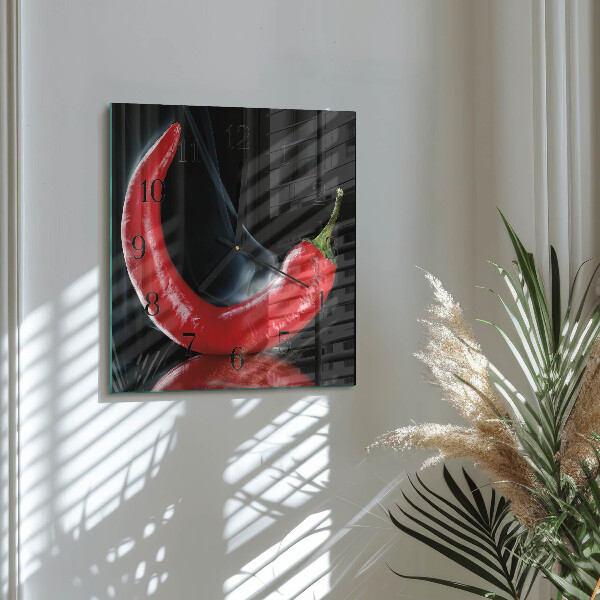 Orologio quadrato peperoncino