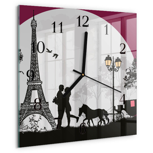 Orologio quadrato Amore di Parigi