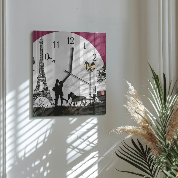 Orologio quadrato Amore di Parigi