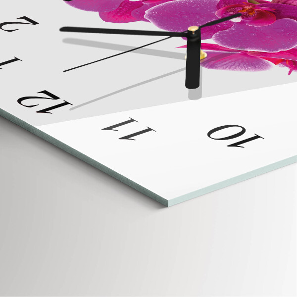 Orologio quadrato Orchidea