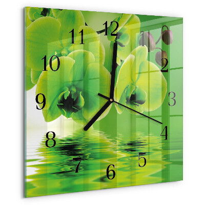 Orologio quadrato Orchidea