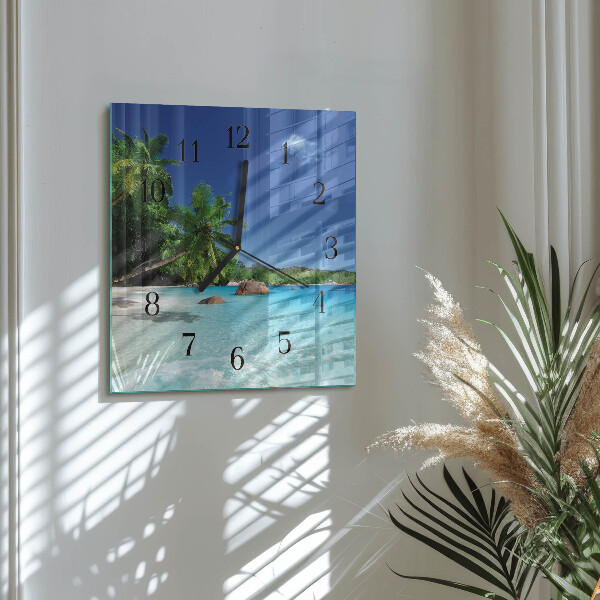 Orologio quadrato Island Palms