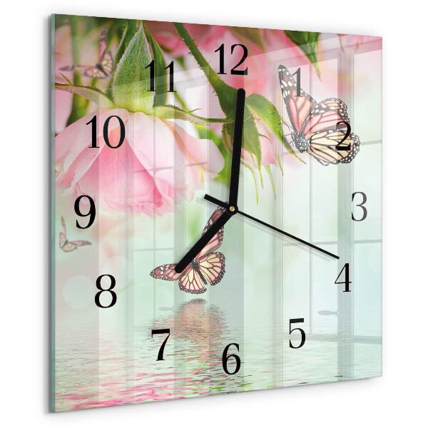 Orologio quadrato Farfalle