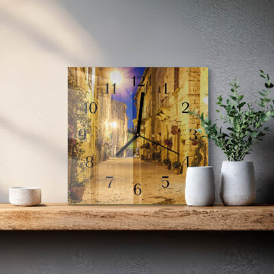 Orologio quadrato Notte di strada