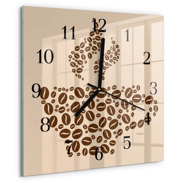 Orologio quadrato Caffè
