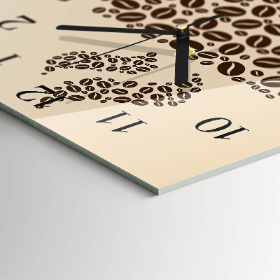 Orologio quadrato Caffè