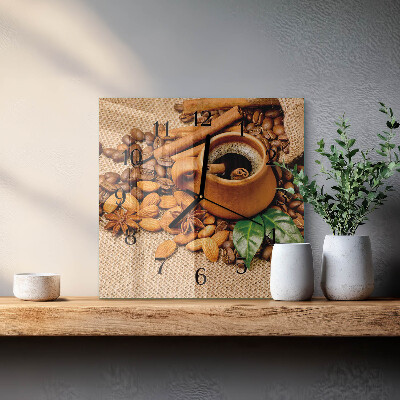 Orologio quadrato Mandorle alla cannella
